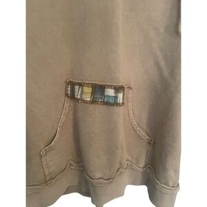 Hoodie Pullover V-Neck Patchwork Pocket Raw Hem Long Sleeve Casual 2 piece